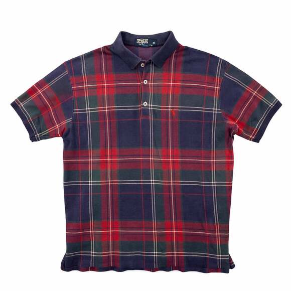Polo Ralph Lauren Other - Vintage 90s Polo Ralph Lauren Plaid  Polo Shirt Made in USA XL
